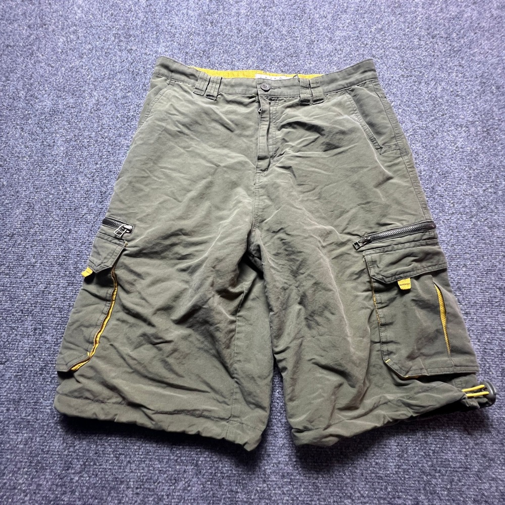 Soul Surfing Plugg Mens 32 Olive Green Cargo Shorts Hiking Utility Y2K‎ Gorpcore